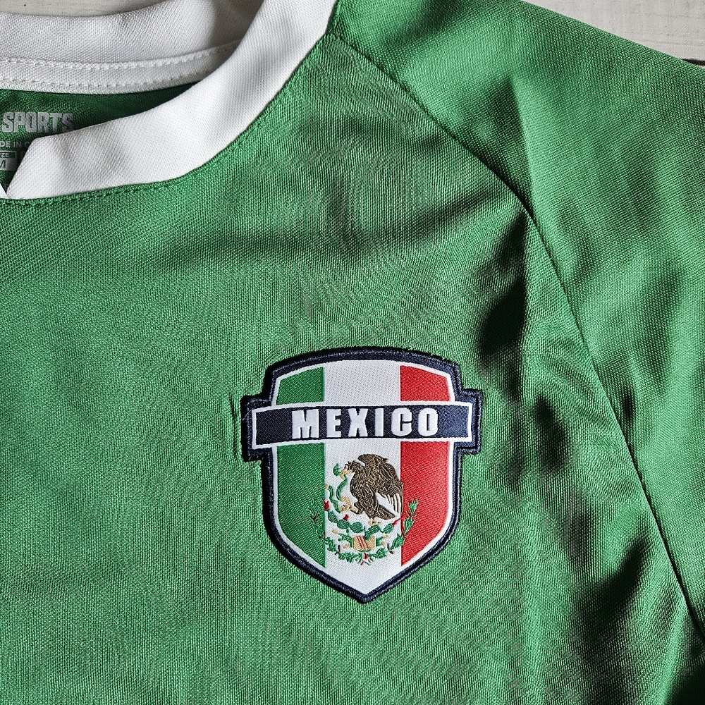 Icon Sports Mexico Soccer Jersey Green Athletics Stretch Sports Medium - Picture 7 of 9